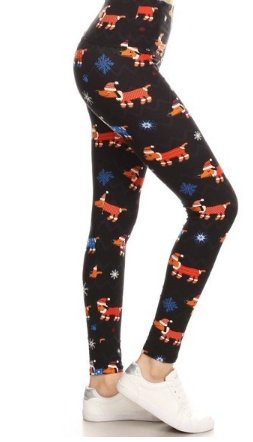 XL to a 2X Christmas Doxies - Adult Long Leggings