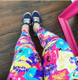 XL to a 2X Flower Power - Adult Long Leggings