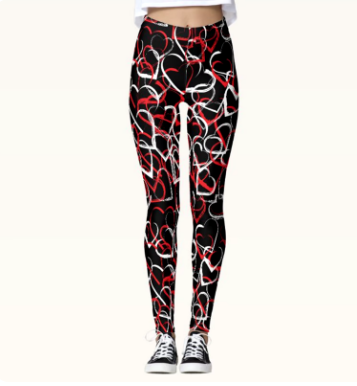 Red Hearts Kids Leggings