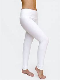XS to a Large Solid White - Adult Long Leggings