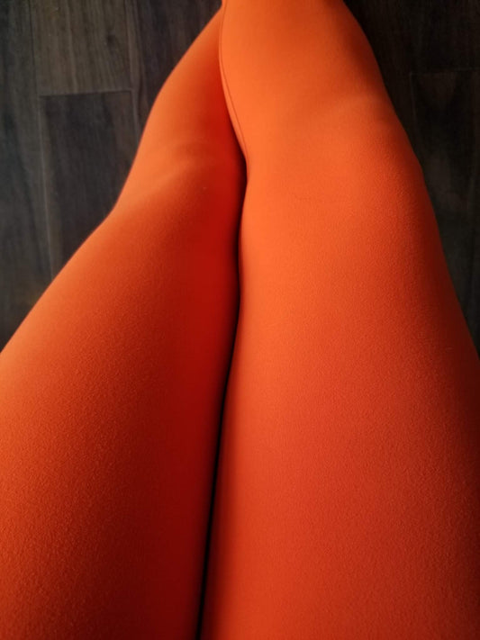 XS to a Large Solid Orange - Adult Long Leggings